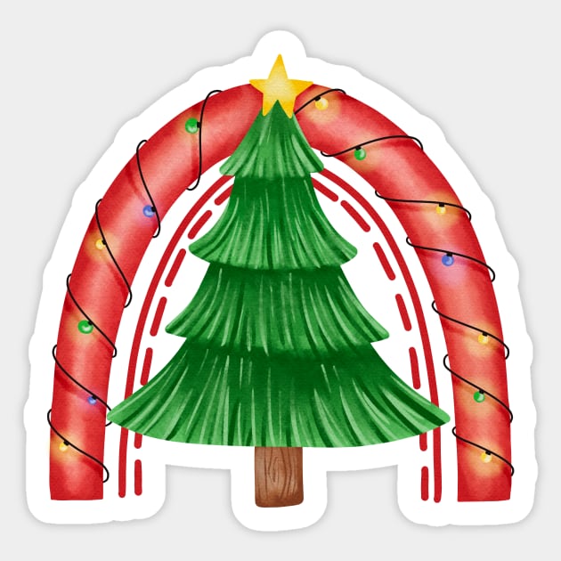 Christmas Lights Sparkle on The Tree Sticker by Archie & Ainslie